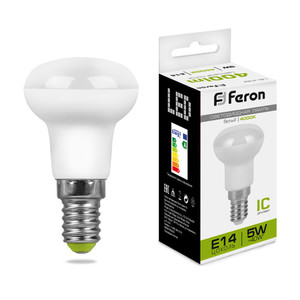 Лампа светодиодная LED зеркальная 5вт Е14 R39 белый (FERON) LB-439 25517