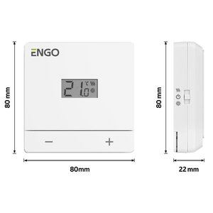 Терморегулятор проводной накладной, 230В, белый (ENGO) EASY-230W