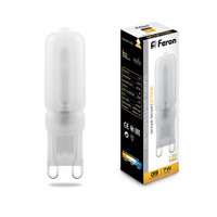 Лампа светодиодная LED 7вт 230в G9 теплый капсульная (FERON) LB-431 25755