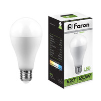 Лампа светодиодная LED 20вт Е27 белый (FERON) LB-98 25788