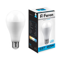 Лампа светодиодная LED 20вт Е27 дневной (FERON) LB-98 25789