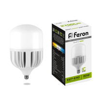 Лампа светодиодная LED 30вт E27/E40 белый (FERON) LB-65 25818