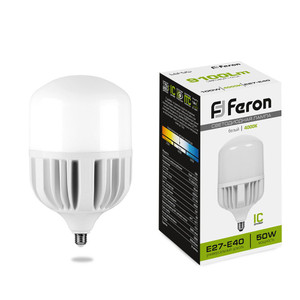 Лампа светодиодная LED 50вт Е27/Е40 белый (FERON) LB-65 25820