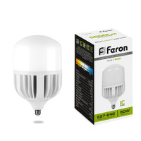 Лампа светодиодная LED 60вт Е27/Е40 белый (FERON) LB-65 25821
