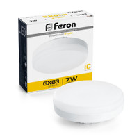Лампа светодиодная LED 7вт GX53 теплый таблетка (FERON) LB-451 25831