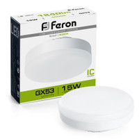 Лампа светодиодная LED 15вт GX53 белый таблетка (FERON) LB-454 25836