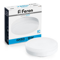 Лампа светодиодная LED 9вт GX53 дневной таблетка (FERON) LB-452 25867