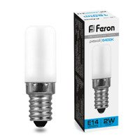 Лампа светодиодная LED 2вт Е14 дневной для холодильников (FERON) LB-10 25988