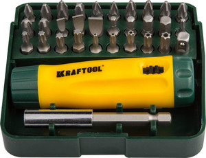 Реверсивная отвертка Mini-Box-32 с насадками 32 предм. (KRAFTOOL) 26142-H32
