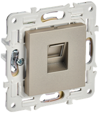 SKANDY Розетка компьютерная RJ45 кат.5E SK-K01Sh шампань IEK (IEK) SK-K10-1-K37
