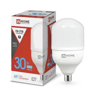 Лампа светодиодная LED-HP-PRO 30Вт 230В Е27 6500К 2850Лм IN HOME (IN-HOME) 4690612031088