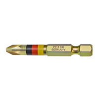 Бита магнитная PZ2x50 мм 1/4'' E6.3 Extra-hard повышенной твердости, с флагом (WITTE) 271712000