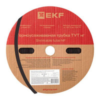 Трубка термоусаживаемая ТУТ нг 30/15 черная рулон PROxima (EKF) tut-30-b
