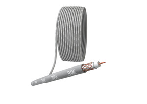 Кабель коаксиальный RG-6U 75 Ом Cu/(оплётка Cu 64%) нг(А)HF цвет серый 100 м (ЭРА) Б0044606