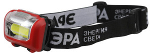 Фонарь налобный светодиодный 5Вт 310Лм IP40 COB 3 режима на батарейках 3xAAA (в комплект не входят) GB-709 Пиранья (ЭРА) Б0052751