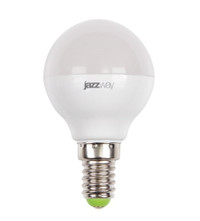 Лампа светодиодная LED 9Вт Е14 холодный матовый шар (JazzWay) 2859600A