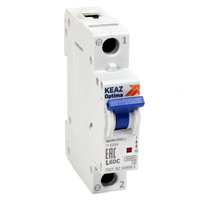 Выключатель автоматический однополюсный 6А L 6кА DCBM63-1L6-DC-УХЛ3 (КЭАЗ) 261200