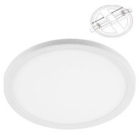 Светильник светодиодный ДВО-9w 4000K 720Лм slim белый с регулируемым монтажным диаметром (до 100мм) (FERON) AL508 29726