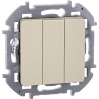Выключатель 3-клавишный 10АХ слоновая кость INSPIRIA (IEK) 673541