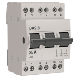 Переключатель трехпозиционный 3P 25А Basic (EKF) tps-3-25
