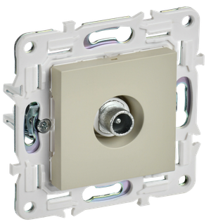 SKANDY Розетка TV проходная SK-A17B бежевый IEK (IEK) SK-A10-P-K10