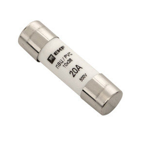 Вставка плавкая цилиндрическая ПВЦ 10х38 20А (EKF) pvc-10x38-20