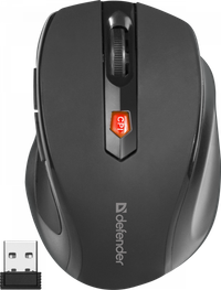 Мышь беспроводная Ultra мм-315 800-1600 dpi, 6 кнопок, черный (Defender) 52315