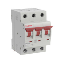 Выключатель автоматический трёхполюсный 6А C 6кА (DKC) MD63N-3PC6