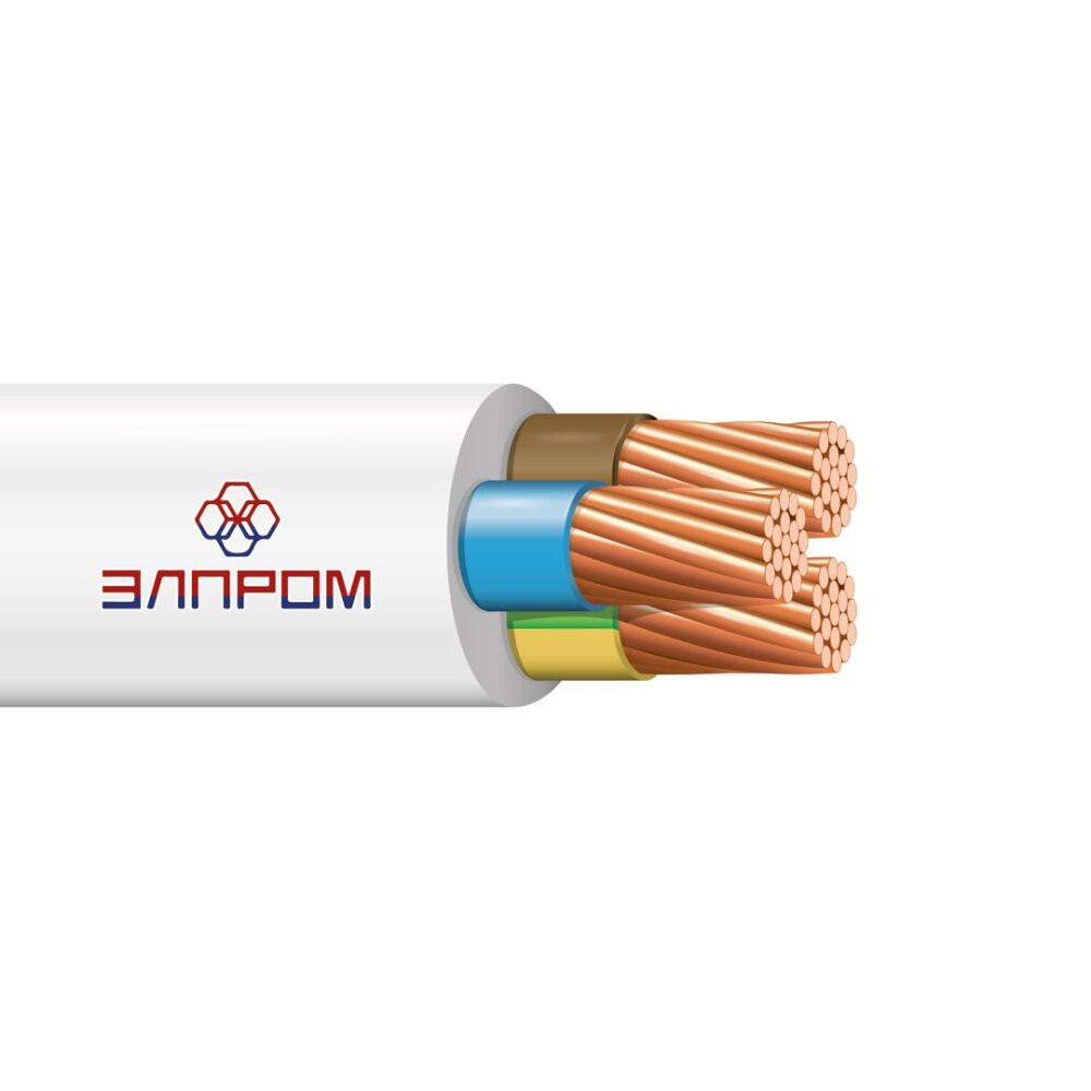 Провод ПВС нг(А)LS 3х1 белый(100м) ТРТС (Элпром)
