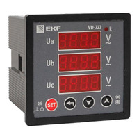 Вольтметр цифровой на панель 72х72 трехфазный PROxima (EKF) vd-723