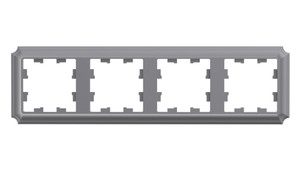 ATLASDESIGN ANTIQUE 4-постовая рамка, универсальная, СТАЛЬ (Systeme Electric) ATN100904