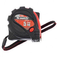 Рулетка Status magnet 3 fixations, 5 м х 25 мм, обрезиненный корпус, зацеп с магнитом (Matrix) 31005