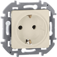 Розетка 1-местная с заземлением без защитных шторок 16А слоновая кость INSPIRIA (IEK) 673721