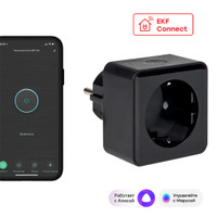 Умная розетка Сonnect PRO Wi-Fi черная (EKF) RCS-2-WF