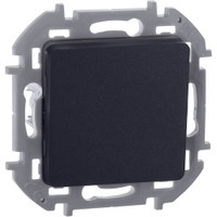 Выключатель 1-клавишный самовозвартный с нормально-открытым контактом 6А безвинтовое крепление антрацит INSPIRIA (IEK) 673693