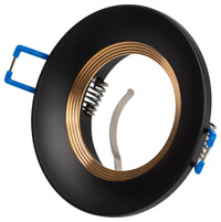 Светильник встраиваемый алюминиевый KL107 BK/GD MR16 GU5.3 черный золото (ЭРА) Б0061097