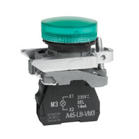 Лампа сигнальная OptiSignal D22 C4-L-M3 зеленая металл 230-240VAC XB4BVM3 (КЭАЗ) 332174