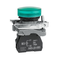 Лампа сигнальная OptiSignal D22 C4-L-B3 зеленая металл 24VAC/DC XB4BVB3 (КЭАЗ) 332175