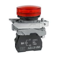 Лампа сигнальная OptiSignal D22 C4-L-M4 красная металл 230-240VAC XB4BVM4 (КЭАЗ) 332176