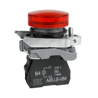 Лампа сигнальная OptiSignal D22 C4-L-B4 красная металл 24VAC/DC XB4BVB4 (КЭАЗ) 332177