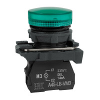 Лампа сигнальная OptiSignal D22 C5-L-M3 зеленая пластик 230-240VAC XB5AVM3 (КЭАЗ) 332188
