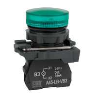 Лампа сигнальная OptiSignal D22 C5-L-B3 зеленая пластик 24VAC/DC XB5AVB3 (КЭАЗ) 332189