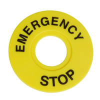 Бирка ''Стоп'' OptiSignal D22 A45-MH2260 круглая 60мм (EMERGENCY STOP) ZBY9320 (КЭАЗ) 332199