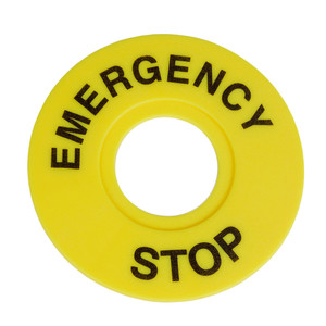 Бирка ''Стоп'' OptiSignal D22 A45-MH2260 круглая 60мм (EMERGENCY STOP) ZBY9320 (КЭАЗ) 332199