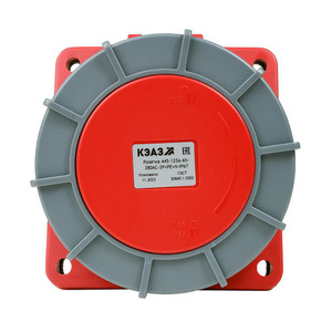 Розетка фланцевая наклонная 445-125А-6h-380AC-3P+PE+N-IP67 (КЭАЗ) 332745