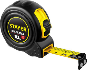 Рулетка BlackMax 10м х 25мм (STAYER) 3410-10_z02