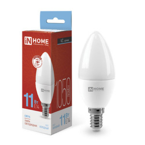 Лампа светодиодная LED-СВЕЧА-VC 11Вт 230В Е14 6500К 1050Лм IN HOME (IN-HOME) 4690612024844
