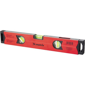 Уровень алюминиевый магнитный, 1000 мм, фрезерованный, 3 глазка (1 зеркальный), усиленный (Matrix) 34710