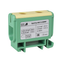 Клемма вводная силовая OptiClip КВС 6-50 желто-зеленая (КЭАЗ) 351041