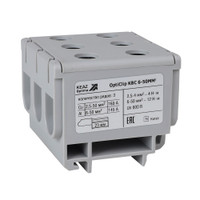 Клемма вводная силовая тройная OptiClip КВС 6-50 серая (КЭАЗ) 351047